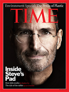 Steve Jobs on the Cover of Time magazine, April 12, 2010