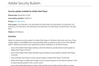 「Adobe Flash Player」のセキュリティアップデートを公開、至急の適用を（アドビ） 画像