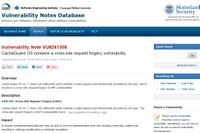 アプライアンス用OS「CacheGuard OS」にCSRFの脆弱性（JVN） 画像