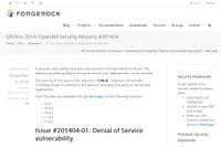 アクセス管理ソフトウェア「OpenAM」にDoSの脆弱性（IPA） 画像