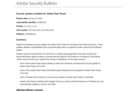 攻撃が発生している「Adobe Flash Player」の脆弱性にパッチを公開（アドビ） 画像