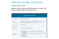 複数のVMware製品に、権限昇格につながる脆弱性（JVN） 画像