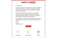 アカウント情報をオンラインで一元管理できるサービス、攻撃を受けてユーザーデータの一部が流出(LastPass) 画像