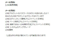 LINE騙るフィッシングメール、空白の多い文面も確認（フィッシング対策協議会） 画像