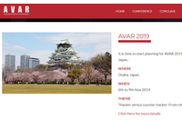 10年ぶり日本開催、AVAR サイバーセキュリティカンファレンスが11月6～8日大阪で（AVAR） 画像