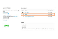 賞金総額 1 万ドル「LINE CTF 2024」GMOイエラエ 国内 1 位 画像