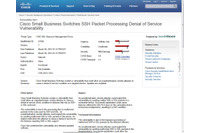 複数のCisco製品、SSH実装が原因のDoSの脆弱性（JVN） 画像