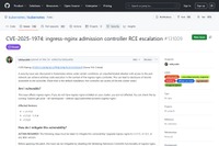 Kubernetes Ingress NGINX Controller における遠隔からの任意のコード実行につながる検証処理の不備(Scan Tech Report) 画像