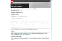 Adobe Shockwave Playerのセキュリティアップデートを公開(アドビ) 画像