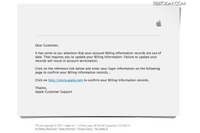 Appleのサポートをかたるフィッシングメール（The Mac Security Blog） 画像