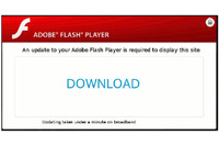 Webページの前面に表示される「Flash Player」更新画面に注意(警察庁) 画像