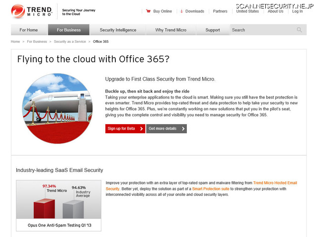 Microsoft Office 365に対するトレンドマイクロの総合的なセキュリティに関する詳細情報（英語）