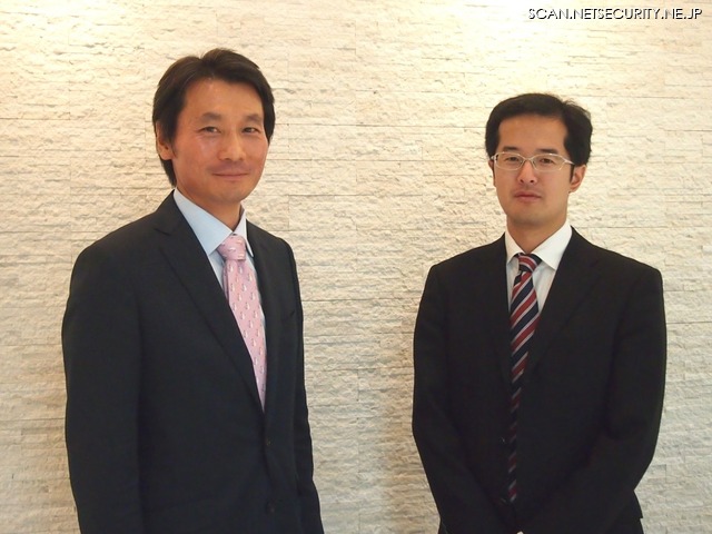 モバイルアイアンの代表取締役社長である野原康裕氏（左）と同社シニアテクニカル・セールス リサーチャーであるリチャード・リー氏（右）