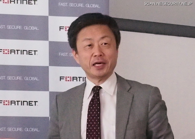 フォーティネットジャパンの副社長兼マーケティング本部長である西澤伸樹氏