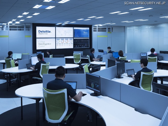 デロイト トーマツ リスクサービスが横浜市に開設したサイバー インテリジェンス センター（CIC）、関係者以外立ち入り禁止。現在は10名体制だが、2020年までに30名体制を目指す