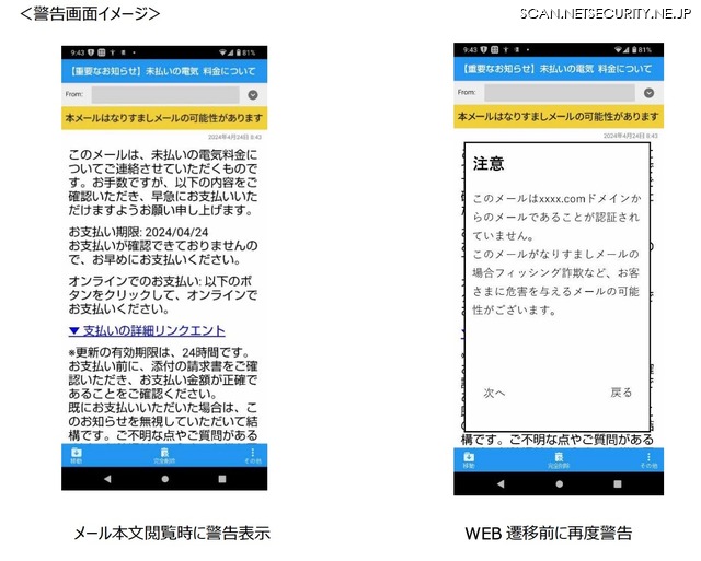 警告画面イメージ