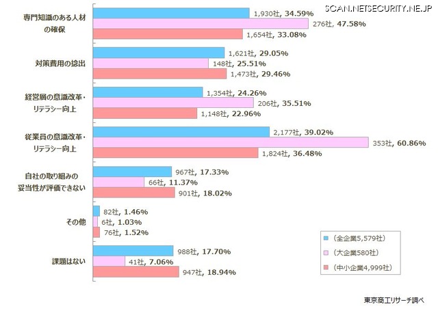 不正アクセス対策について、貴社ではどのような課題を抱えていますか？（複数回答）