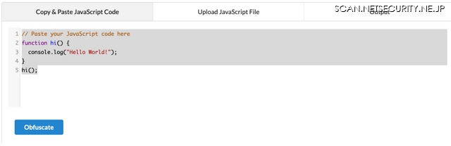 公式Webサイトに用意されているシンプルなコードの例