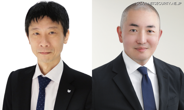 キヤノンマーケティングジャパン株式会社 情報通信システム本部 ＩＴアーキテクト部 部長 田中 太郎 氏（左）、イーセットジャパン株式会社 シニアソリューションアーキテクト 真鍋 敏 氏（右）