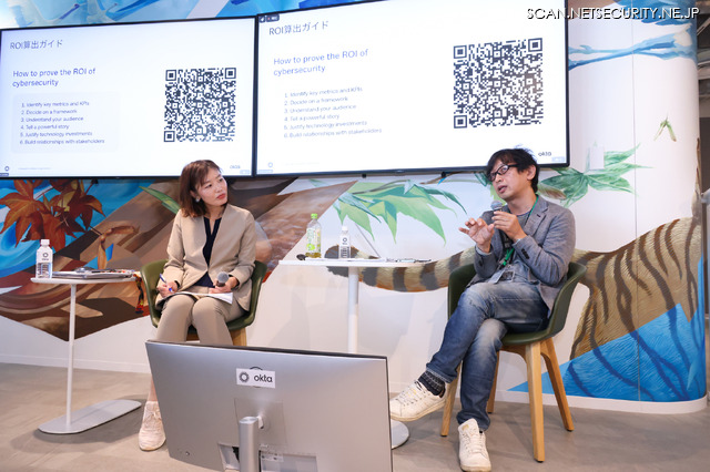 株式会社メルカリ 市原 尚久 氏（右）、Okta Japan株式会社 板倉 景子 氏（左）