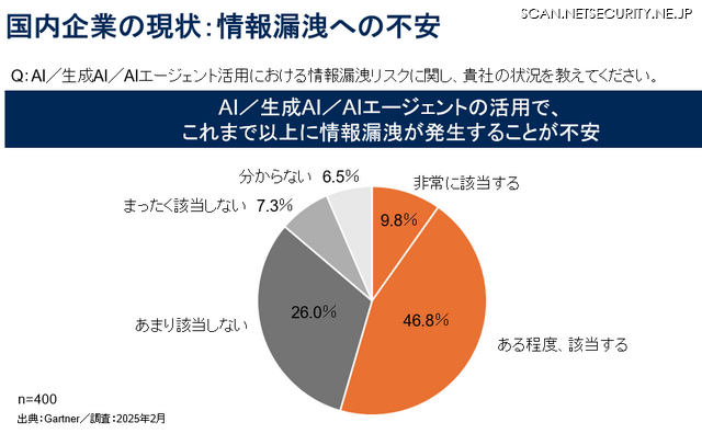 国内企業の現状：情報漏洩への不安
