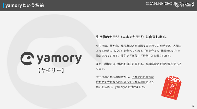 Web ページのヤモリ（ yamory ）とその縁起について