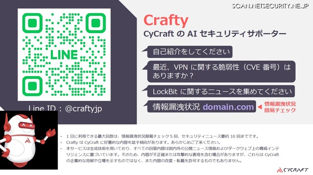 AI セキュリティサポーター Crafty