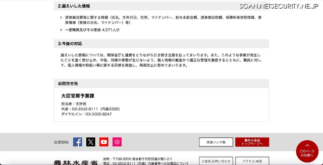 リリース（漏えいした情報）