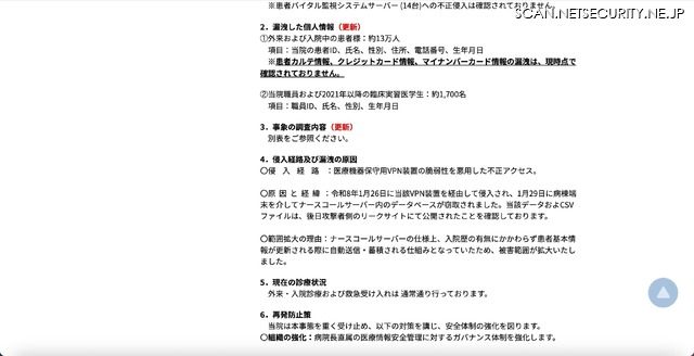 リリース（漏洩した個人情報）