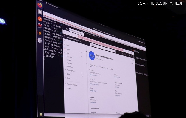 ハッキングデモでは、Entra IDのグローバル管理アカウントを生成して見せた