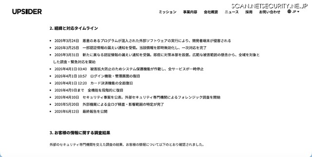 リリース（経緯と対応タイムライン）