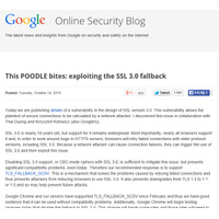 「SSL 3.0」に、Webサイト上の個人情報を盗まれる「POODLE」脆弱性（Google） 画像