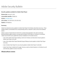 攻撃が発生している「Adobe Flash Player」の脆弱性にパッチを公開（アドビ） 画像
