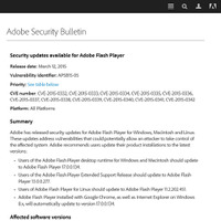 「Adobe Flash Player」のアップデートを公開、危険度の高い脆弱性を解消（アドビ） 画像