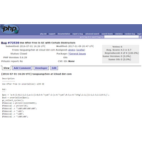 PHP においてガベージコレクタにおける Use-After-Free の脆弱性により制限を回避して任意の PHP 関数が実行可能となる問題（Scan Tech Report） 画像
