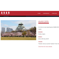 10年ぶり日本開催、AVAR サイバーセキュリティカンファレンスが11月6～8日大阪で（AVAR） 画像