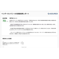 取引先企業をスコアリング「Assured企業評価」 画像