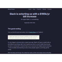 何かを思い出さざるを得ないのが現状 ～ Slack が中高生のプログラミングコミュニティに「1 週間以内に 5 万ドル払わなければデータ削除」と脅迫 画像