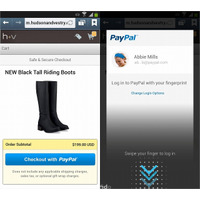 PayPalアカウントにID・パスワードを入力することなく指紋認証のみでログインが可能に(PayPal、サムスン電子) 画像