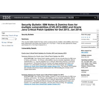 「IBM Notes」および「IBM Domino」に攻撃されやすくなる問題（JVN） 画像