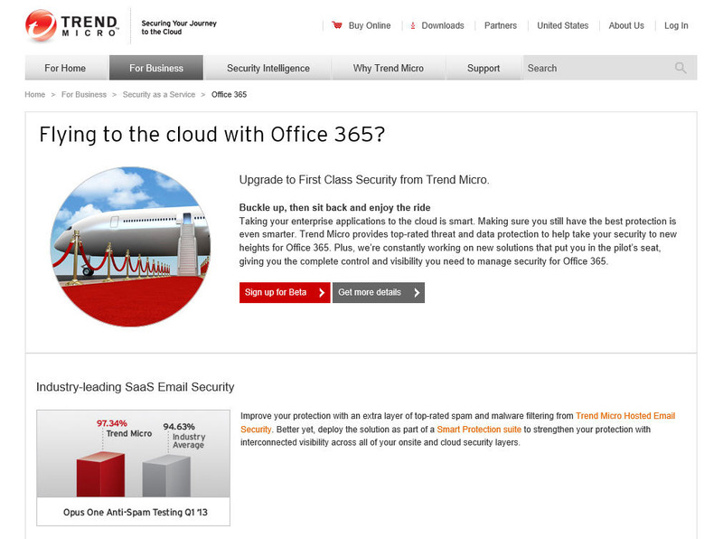 Microsoft Office 365に対するトレンドマイクロの総合的なセキュリティに関する詳細情報（英語）