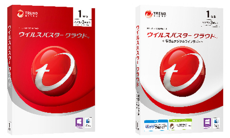 左：ウイルスバスター クラウド　右：ウイルスバスター クラウド ＋ 保険&デジタルライフサポート