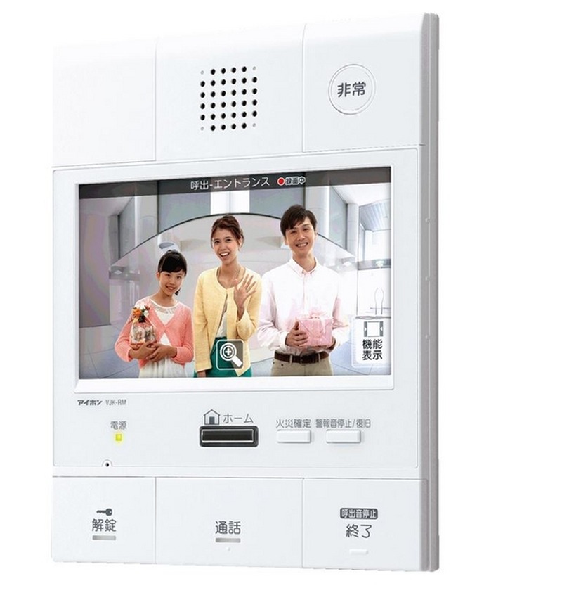 タッチパネル式の7型ワイド液晶を備える住宅用情報盤（室内側親機）（画像は同社リリースより）