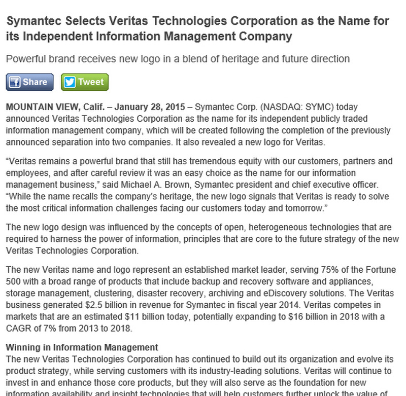 米Symantecによる発表