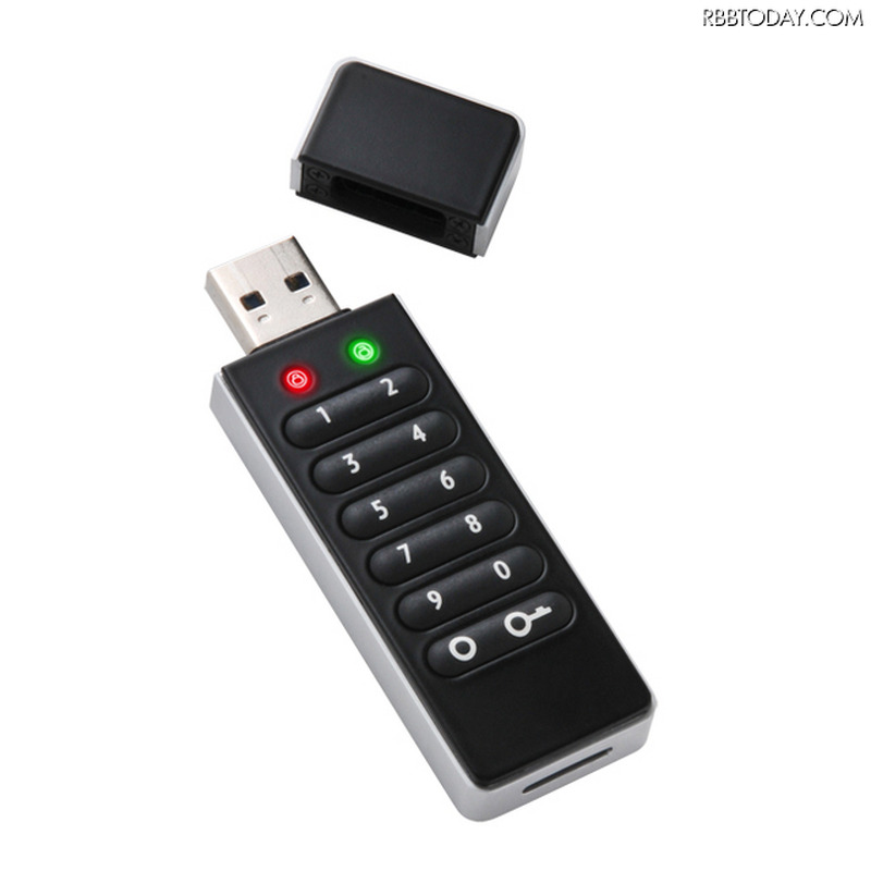物理ボタンでパスワード設定できるUSBメモリ