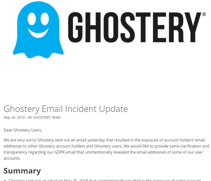 Ghostery はインシデント発生翌日に事態を報告（THE GHOSTERY BLOG より）