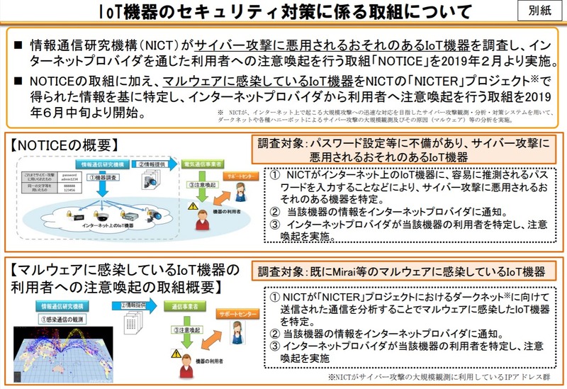 IoT機器のセキュリティ対策に係る取組について