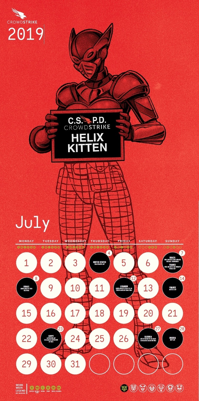 CrowdStrike Adversary Calender 2019 年 7 月