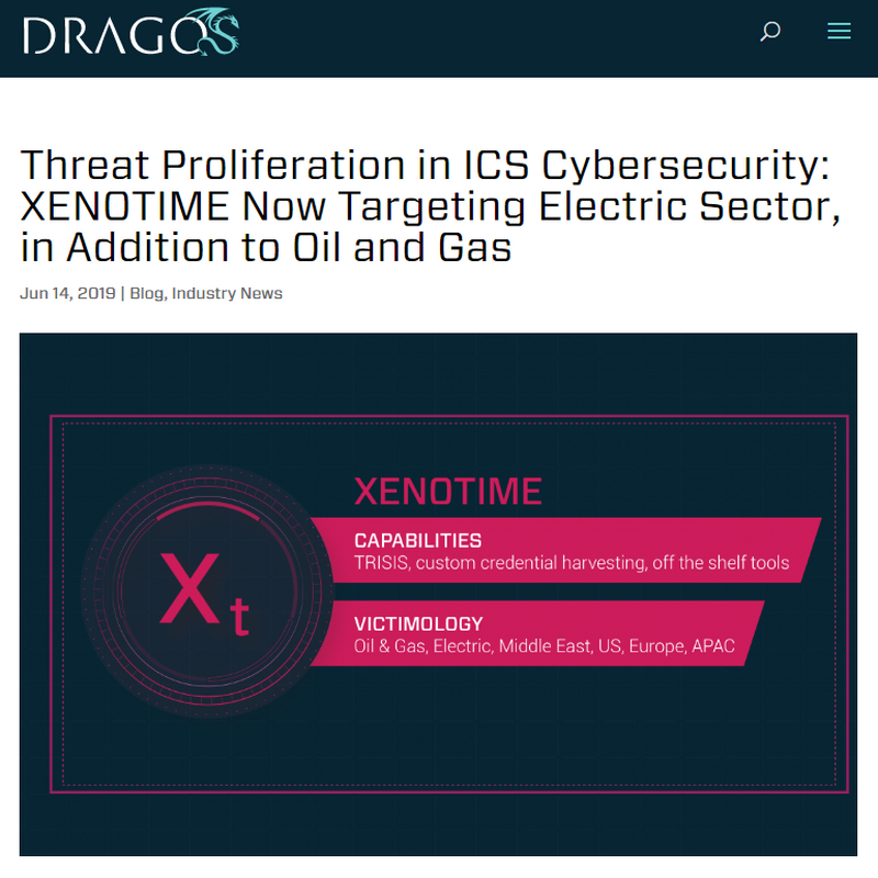 Dragos 社の露拠点脅威グループ「XENOTIME」分析（ https://dragos.com/blog/industry-news/threat-proliferation-in-ics-cybersecurity-xenotime-now-targeting-electric-sector-in-addition-to-oil-and-gas/ ）