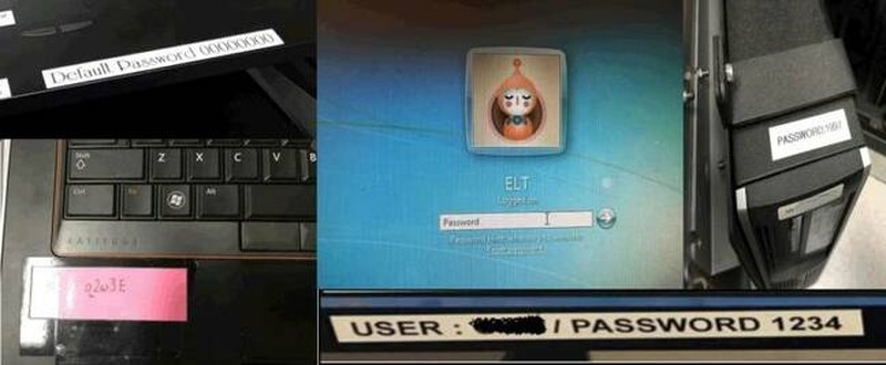 船内のデフォルトのパスワード。 写真:ペンテストパートナーズ